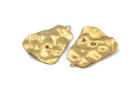 Brass Trapezoid Charm, 8 Raw Brass Trapezoid Charms With 1 loop, Earrings, Pendants, Findings (33x27x0.60mm) D0757