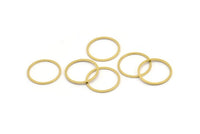 18mm Circle Connectors, 50 Raw Brass Circle Connectors (18x0.80mm) A3347