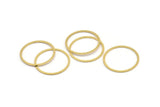 27mm Circle Connectors, 24 Raw Brass Circle Connectors (27x0.80mm) A3329