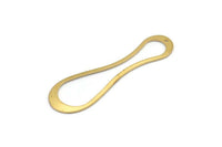 Brass Irregular Charm, 12 Raw Brass Irregular Charms With 1 Hole, Findings, Earrings, Pendants (51x15x11x0.80mm) D1161