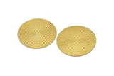 Brass Round Tag, 10 Raw Brass Stamping Blanks With 1 Hole, Charms, Findings (34mm) A1182