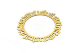 Pirinç Yuvarlak Charm, 1 Döngülü 2 Ham Pirinç Daire Şeklinde Charm, Charm Kolye Uçları, Küpe Aksesuarları (60x0,60 mm) A3249