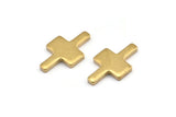 Brass T Blank, 12 Raw Brass T Shape Blanks, Earrings, Findings (20x12x2mm) D982