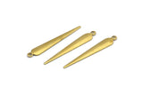 Triangle Spike Charm, 50 Raw Brass Spike Charms (32x5mm) Brs 286 A0268