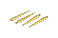 Triangle Spike Charm, 50 Raw Brass Spike Charms (32x5mm) Brs 286 A0268