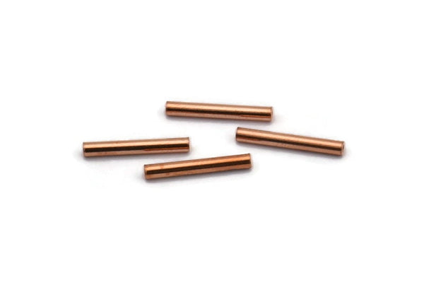 Copper Tube Beads - 50 Raw Copper Tube Beads (2x15mm) A0664