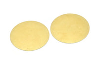 Huge Round Blank, 6 Huge Raw Brass Round Stamping Blanks (52mm) Brs 1452-41 A0105