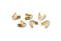 Snake Chain End, 50 3mm Raw Brass Snake Chain Parts L020
