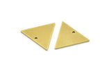 Brass Triangle Charm, 10 Raw Brass Triangle Charms With 1 Hole (19x16x1mm) A3443