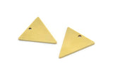 Brass Triangle Charm, 10 Raw Brass Triangle Charms With 1 Hole (19x18x1mm) A3441