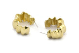 Küpe Çivisi, 2 Ham Pirinç - Çivili Küpeler - Pirinç Küpeler - Küpeler (27x16mm) N2056