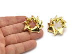 Earring Studs, 2 Raw Brass -  Stud Earrings - Brass Earrings - Earrings (38x4mm) N2062