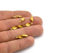Marquise Prong Setting, 250 Raw Brass Marquise 1 Loop, 4 Prong Settings (5x10mm) S397