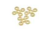 Brass Ethnic Charm, 12 Raw Brass Ethnic Motif Charms, Earring Charms (19x24x0.60mm) A3457