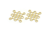 Brass Ethnic Charm, 24 Raw Brass Ethnic Motif Charms, Earring Charms (19x25x0.60mm) A3455