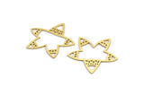 Brass Star Charm, 12 Raw Brass Starfish Charms, Earring Charms (28x31x0.60mm) A3472