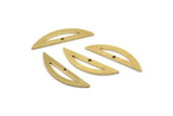 Semi Circle Charm, 24 Raw Brass Half Moon Charms With 1 Hole (26x6x1mm) A3620