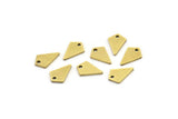 Brass Triangle Charm, 24 Raw Brass Diamond Charms With 1 Hole (12x8x1mm) A3523