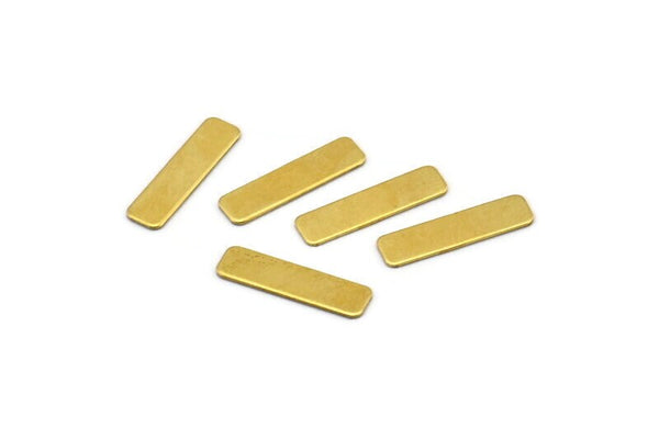 Raw Brass Bracelet, 100 Raw Brass Rectangle Stamping Blanks (15x4mm) Pen 660-0 A0477