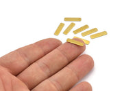 Raw Brass Bracelet, 100 Raw Brass Rectangle Stamping Blanks (15x4mm) Pen 660-0 A0477