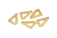 Brass Triangle Charm, 24 Raw Brass Triangle Charm Earrings With 1 Hole, Findings (18x13x0,80mm) D0712