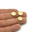 Brass Stamping Tag, 24 Raw Brass Round Charms With 1 Hole (12x0.60mm) A3569