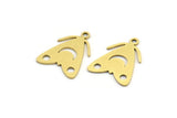 Brass Bug Charm, 24 Raw Brass Fly Shaped Charms With 1 Loop, Insect Jewellery, Findings (16x13x0.60mm) A3627