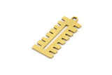 Pirinç Etnik Charm, 1 Döngülü 24 Ham Pirinç Etnik Motifli Charm, Küpe Charm'ları (20x8x0,60 mm) A3634