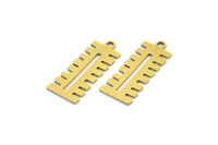 Pirinç Etnik Charm, 1 Döngülü 24 Ham Pirinç Etnik Motifli Charm, Küpe Charm'ları (20x8x0,60 mm) A3634