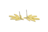 Pirinç Yaprak Küpe, 8 Ham Pirinç Yaprak Küpe, Bulgular (20x12x1mm) A3691