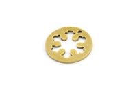 Brass Snowflake Charm, 10 Raw Brass Snowflake Charms With 1 Hole (18x1mm) A3708