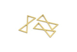 Brass Geometric Charm, 16 Raw Brass Geometric Shape Charms (29x14x1mm) A3777