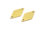 Brass Diamond Charm, 24 Raw Brass Diamond Charms With 2 Hole (21x11x0.80mm) A3680