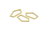 Brass Geometric Charm, 24 Raw Brass Pentagonal Charms, Earrings, Findings (23x12x1mm) A3781