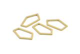 Brass Geometric Charm, 24 Raw Brass Pentagonal Charms, Earrings, Findings (23x12x1mm) A3781