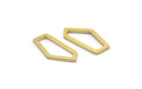 Brass Geometric Charm, 24 Raw Brass Pentagonal Charms, Earrings, Findings (19x8x1mm) A3780
