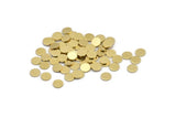 Brass Round Blank, 100 Raw Brass Round Blanks, Stamping Blanks, Findings (6x0.80mm) A3048
