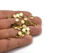 Brass Round Blank, 100 Raw Brass Round Blanks, Stamping Blanks, Findings (6x0.80mm) A3048