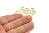 8 mm Pirinç Halka, 50 Ham Pirinç Daire Bağlantı Parçası (8x1 mm) A3773