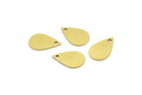 Brass Drop Charm, 24 Raw Brass Drop Charms With 1 Hole, Earrings, Findings (14x9x0.80mm) A3771
