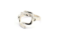 Silver Ring Setting, 925 Silver Adjustable Rings With 1 Stone Settings - Pad Size 3mm N1499