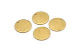 Brass Cabochon Tag, 12 Raw Brass Cabochon Tags With 1 Hole, Stamping Tags (16x1.2mm) D1394