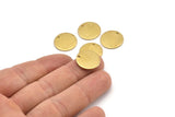 Brass Cabochon Tag, 12 Raw Brass Cabochon Tags With 1 Hole, Stamping Tags (16x1.2mm) D1394