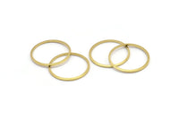 22mm Circle Connectors - 50 Raw Brass Circle Connectors (22x1x1mm) BS 1093