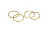 22mm Circle Connectors - 50 Raw Brass Circle Connectors (22x1x1mm) BS 1093