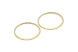 30mm Circle Connectors - 24 Raw Brass Circle Connectors (30x1x1mm) BS 1089