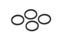 Black Connector Rings - 50 Oxidized Brass Black Connector Rings (12mm) B0119 S595