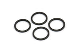 Black Connector Rings - 50 Oxidized Brass Black Connector Rings (12mm) B0119 S595