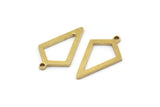Brass Diamond Charm, 24 Raw Brass Diamond Charms With 1 Loop (19x12x1mm) A3081