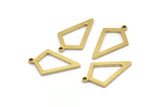 Brass Diamond Charm, 24 Raw Brass Diamond Charms With 1 Loop (19x12x1mm) A3081